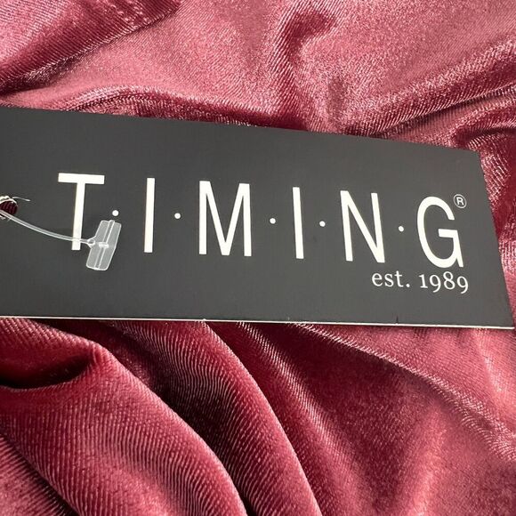 Timing Velvet Crop Top Juniors Large Pink Short Sleeve Boho Festival Party - Picture 3 of 5